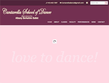 Tablet Screenshot of cantarellaschoolofdance.org